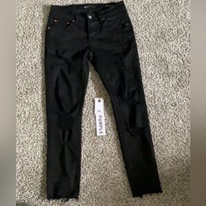 Purple Brand Men’s Skinny Black Distressed Jeans